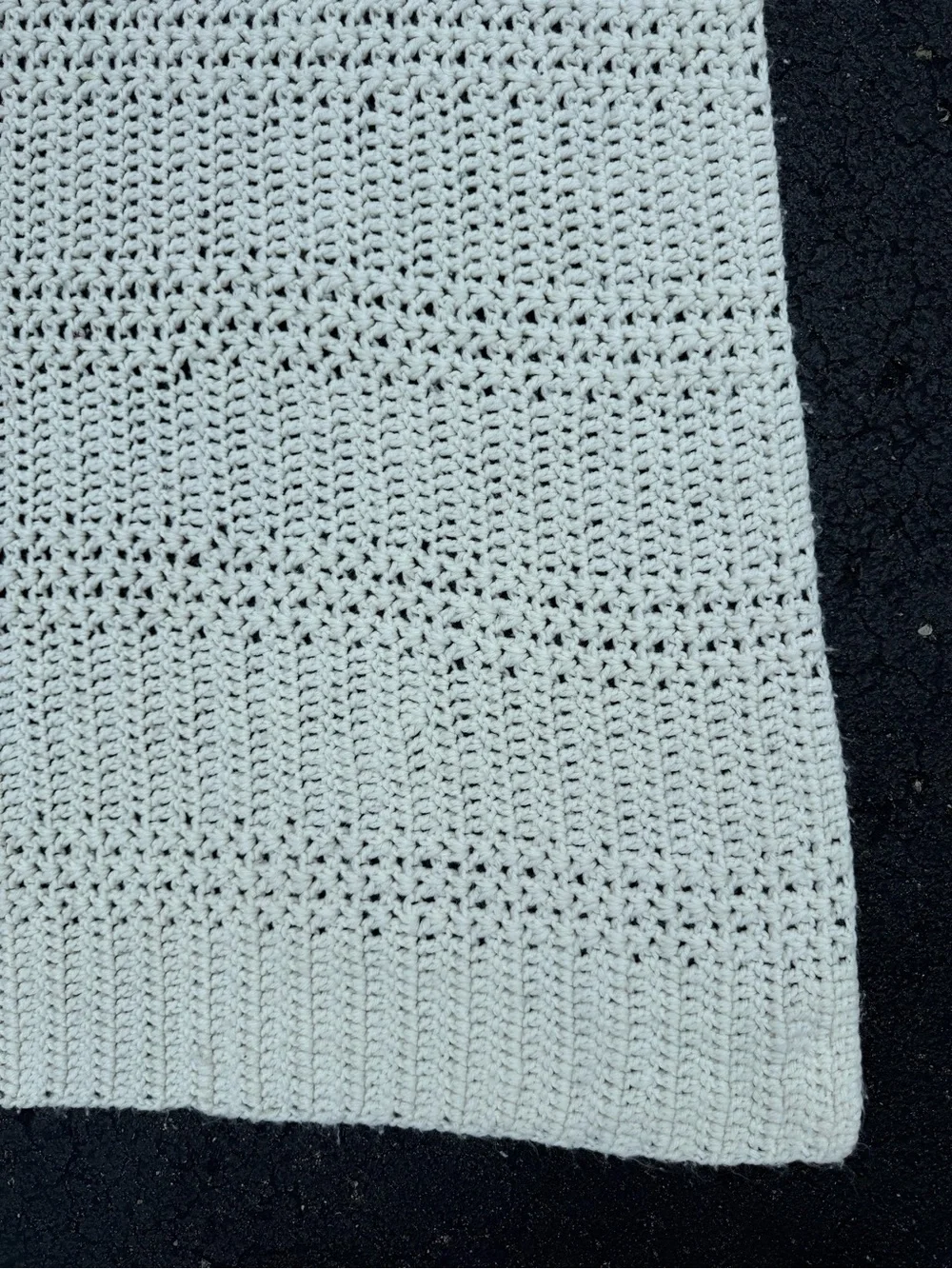 Handmade Light Mint Crochet Throw Blanket - Home Accents